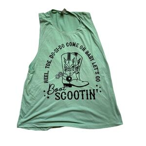 Next Level Size XL Stonewash Green Muscle Tank